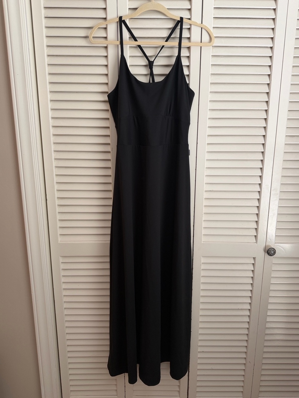 Eddie Bauer Black Maxi Dress with Strappy Back